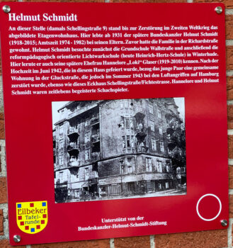 Gedenktafel Bundeskanzler Helmut Schmidt